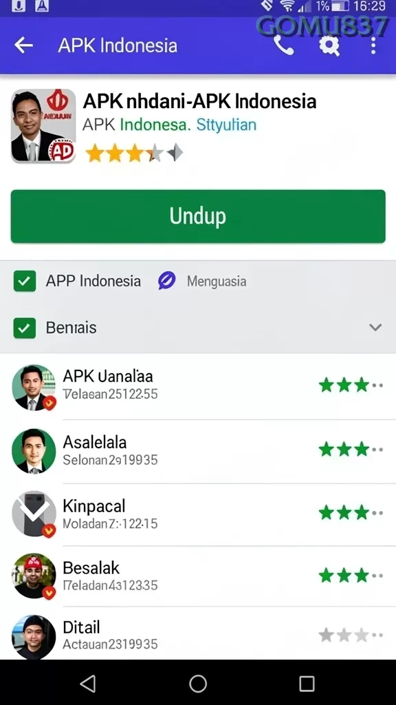 Cuplikan layar SK789 — halaman utama