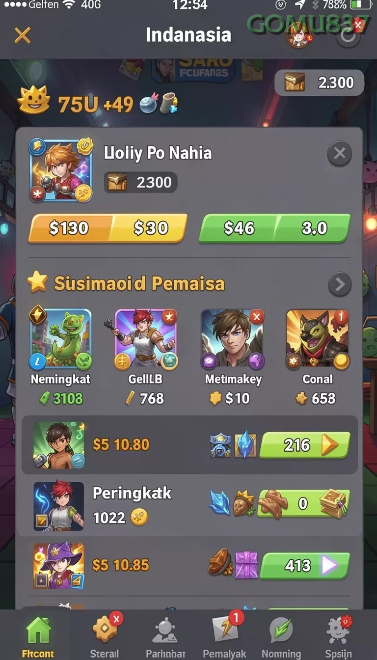 Cuplikan layar SK789 — pengaturan akun