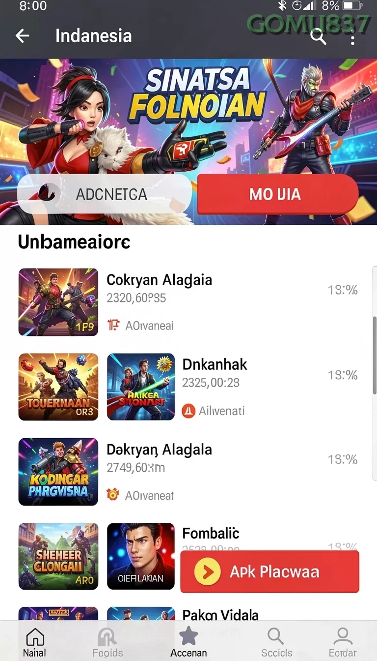 Cuplikan layar RR789 — pengaturan akun